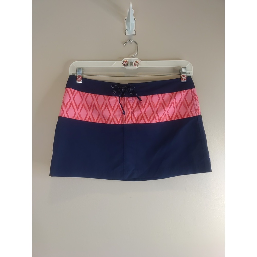 Patagonia Women Blue Magenta Pattern Board Cover Up Mini Skirt Size 10